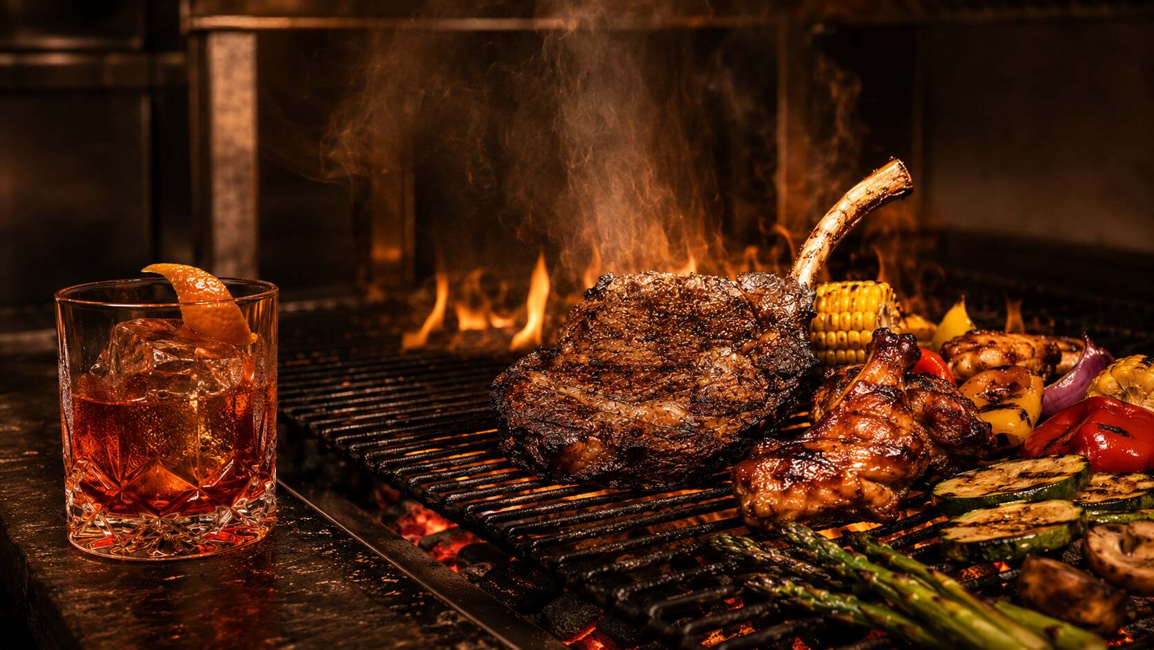 Flame-grilled dishes at SOE Friday Grill Night